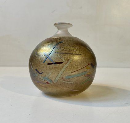 Bertil Vallien Spherical Tornado Vase in Art Glass from Kosta Boda, 1980s-LCR-2043867