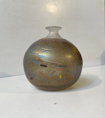 Bertil Vallien Spherical Tornado Vase in Art Glass from Kosta Boda, 1980s-LCR-2043867