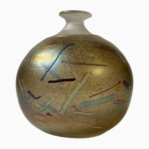 Bertil Vallien Spherical Tornado Vase in Art Glass from Kosta Boda, 1980s-LCR-2043867