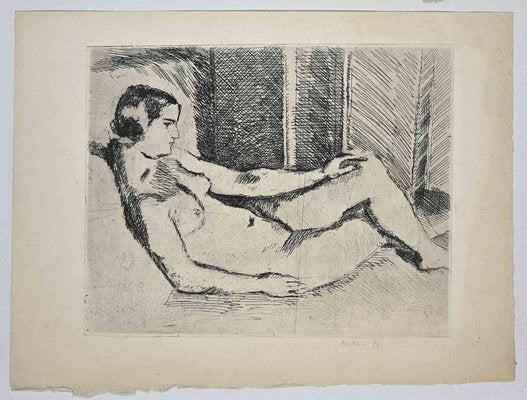 Bertrand Py, Nude Woman, Original Etching, 20th-Century-ZCI-1268884