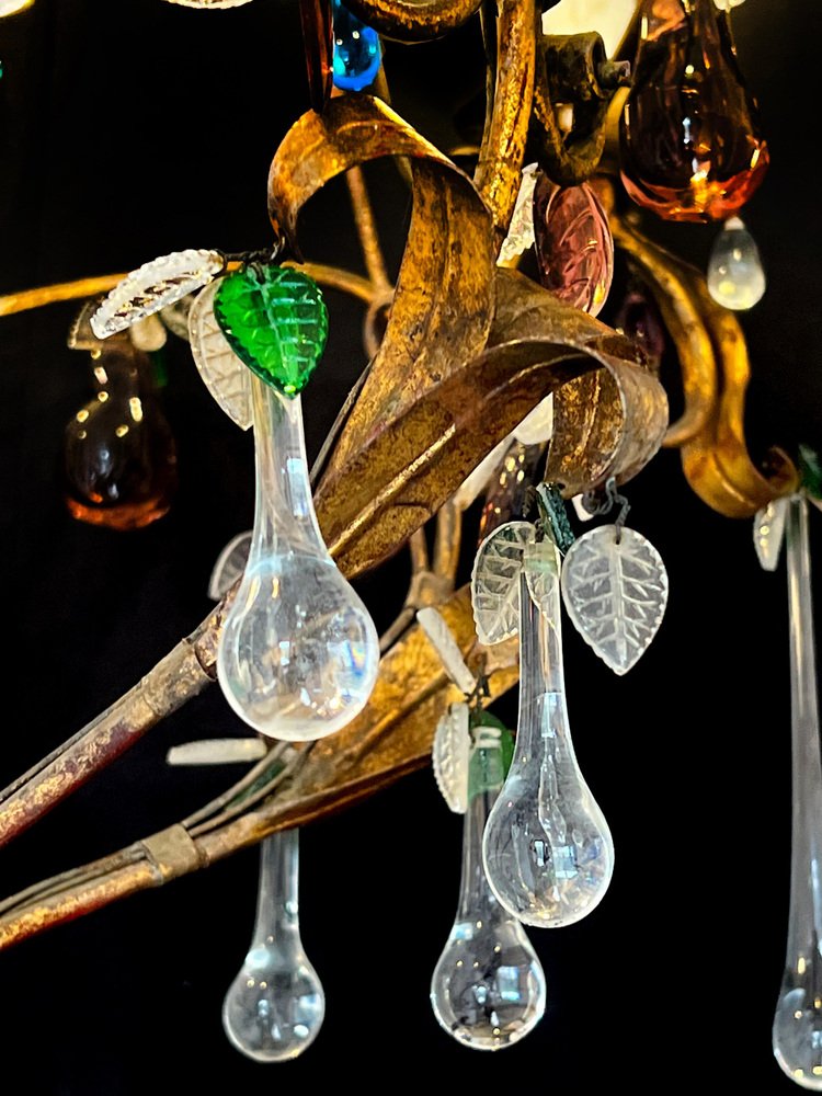 Bette Davis Fruits Murano Chandelier, 1950s