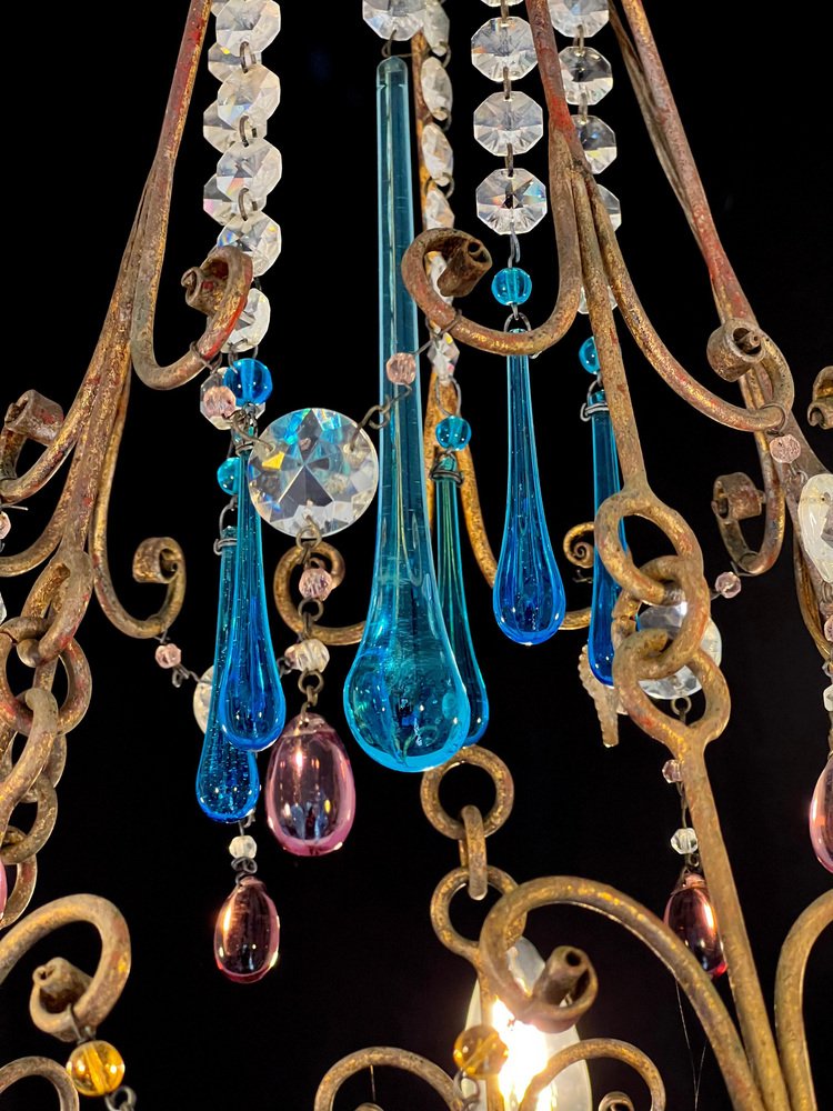 Bette Davis Fruits Murano Chandelier, 1950s