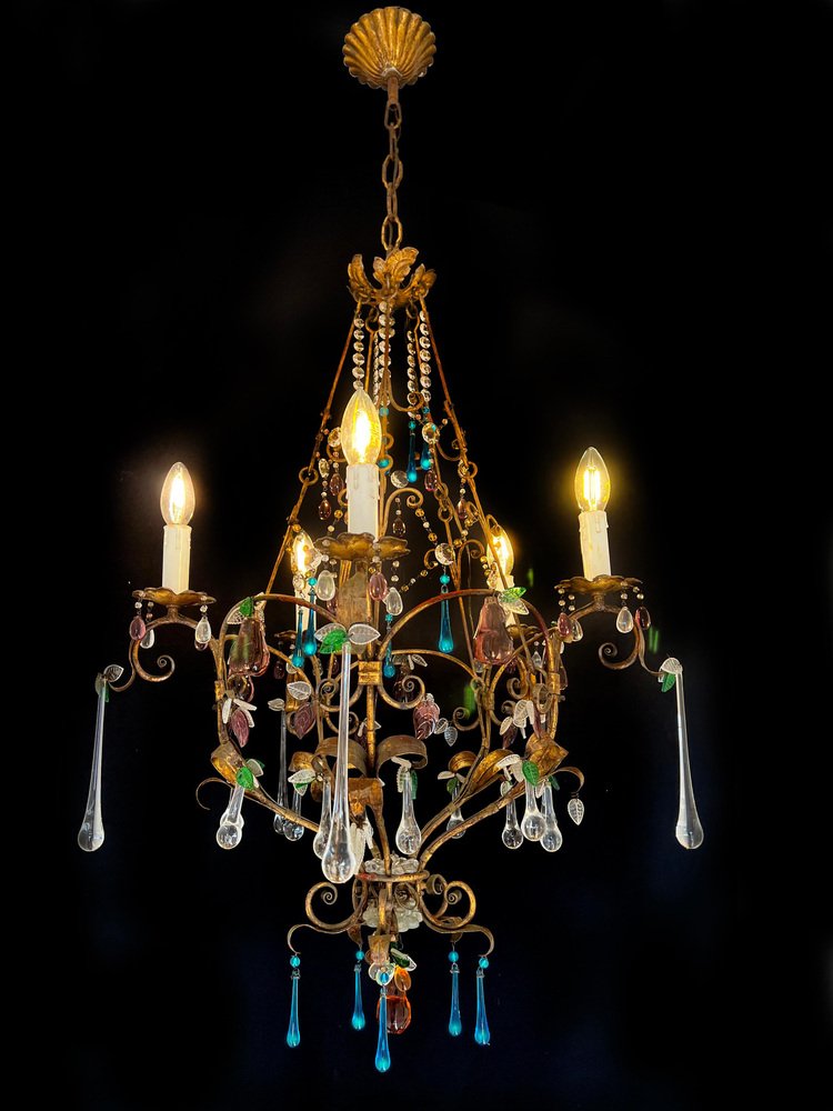 Bette Davis Fruits Murano Chandelier, 1950s