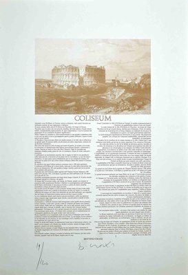 Bettino Craxi, Coliseum, Lithograph, Late 20th Century-ZCI-1011257