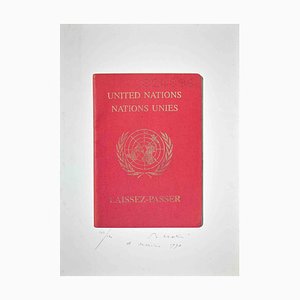 Bettino Craxi, United Nations, 1994, Lithograph-ZCI-1759189