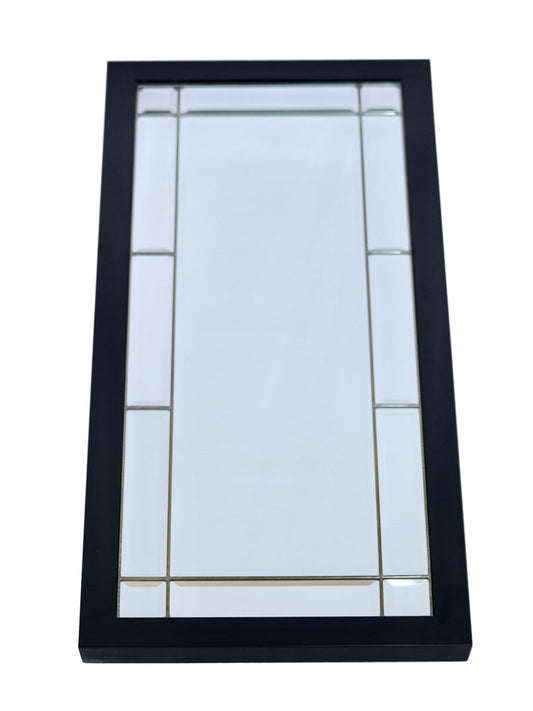 Beveled Wall Mirror with Black Frame, 1990s