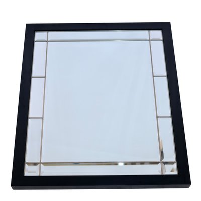 Beveled Wall Mirror with Black Frame, 1990s-CXC-1761823