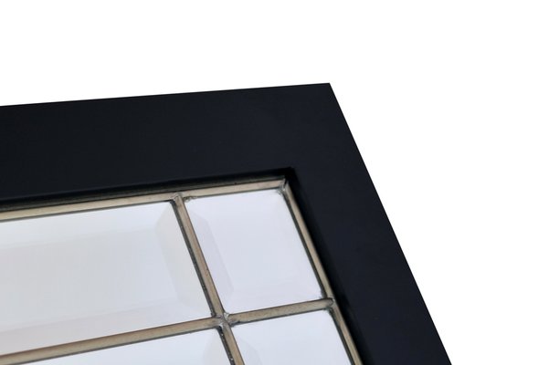 Beveled Wall Mirror with Black Frame, 1990s-CXC-1761823