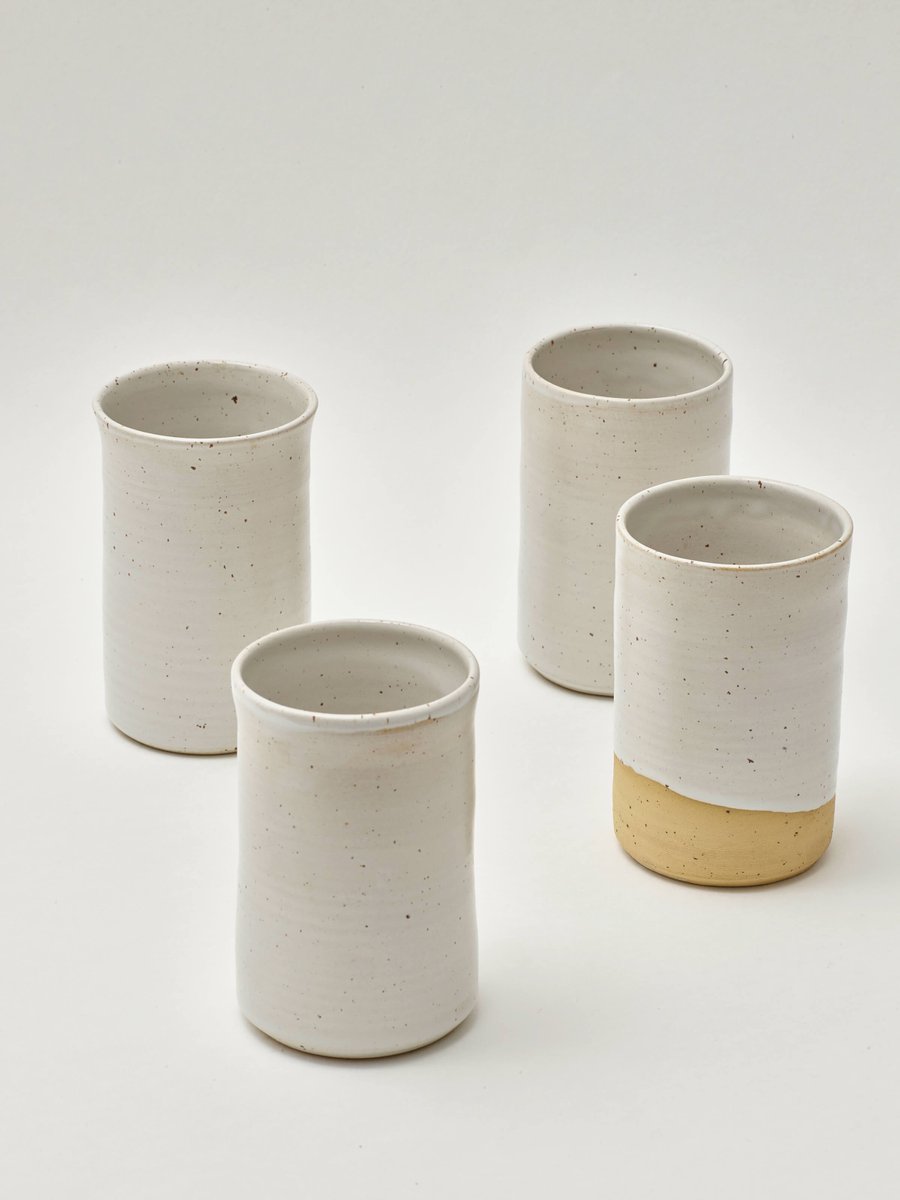 Bezanson & Balzar Ceramic Cups by R.EH for Reiss, Set of 4