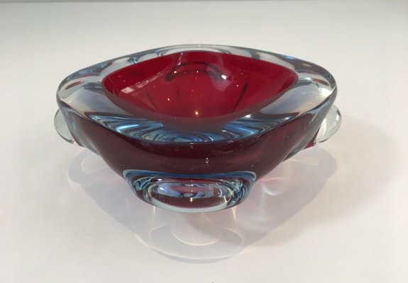 Bi-Color Crystal Ashtray, 1970s-BA-658554