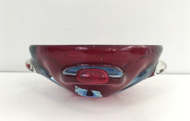 Bi-Color Crystal Ashtray, 1970s-BA-658554