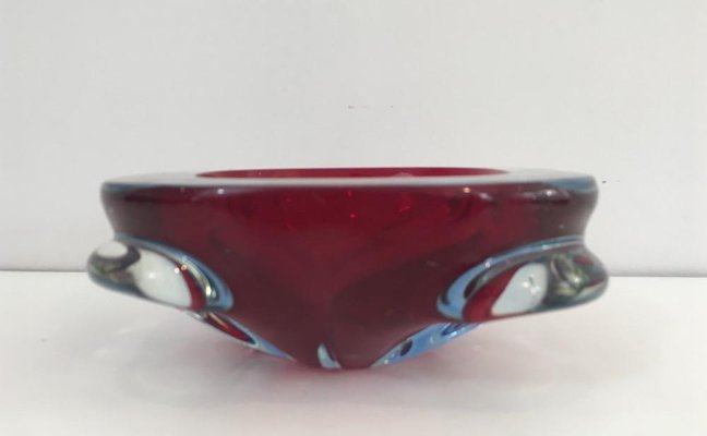 Bi-Color Crystal Ashtray, 1970s-BA-658554