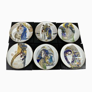 Biblical Mothers Series Plates in Fine China by Eve Licea for Knowles, 1986, Set of 6-GYX-1821898