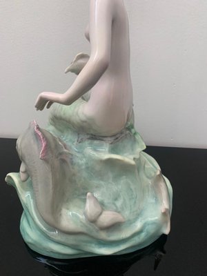 Bicauda Mermaid with Shell on Rock and Mythological Fish-IJR-1404482