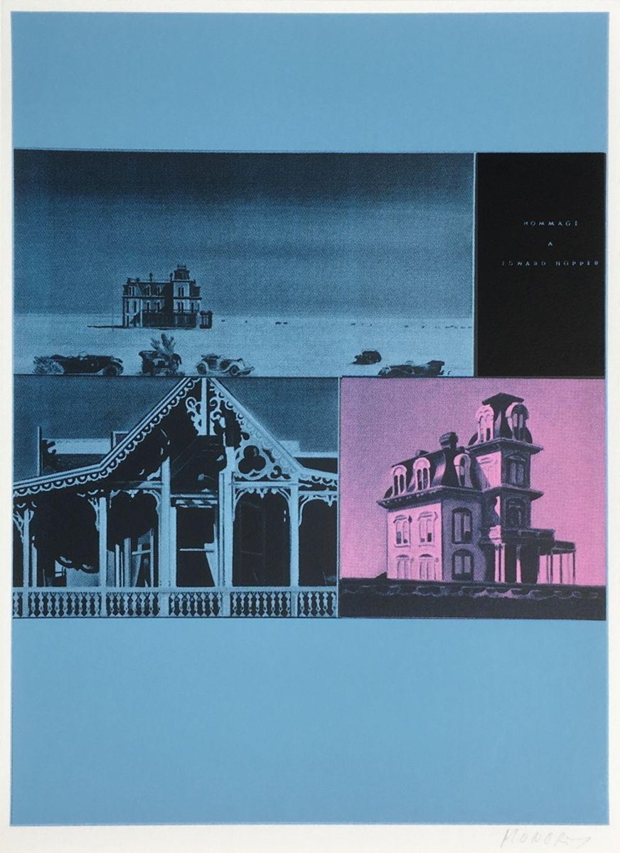 Bicentenaire Kit - USA 76 - 02 (Hommage à Edward Hopper) Screenprint by Jacques Monory