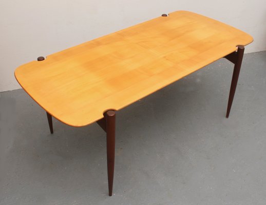 Bicolor Maple & Teak Coffee Table, 1950s-PF-875312