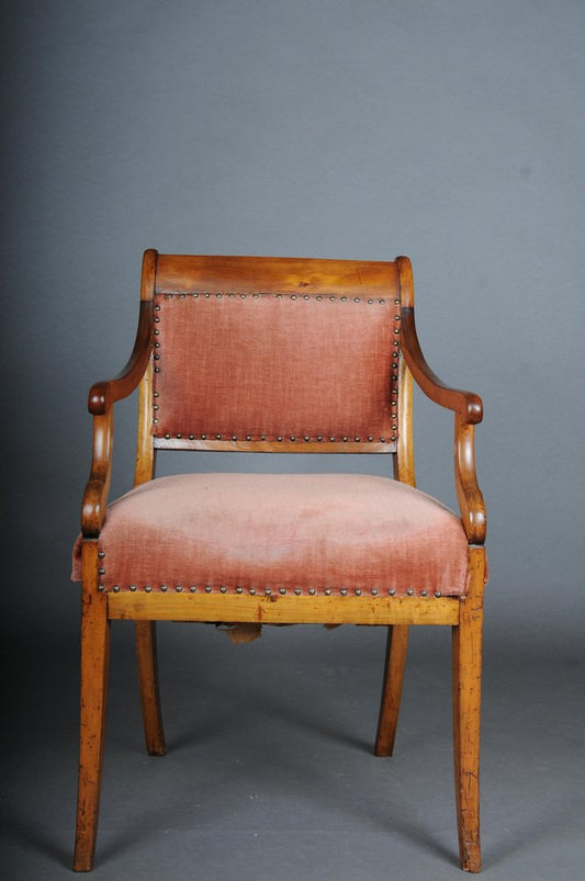 Biedermeier Armchair in Birch, 1840s