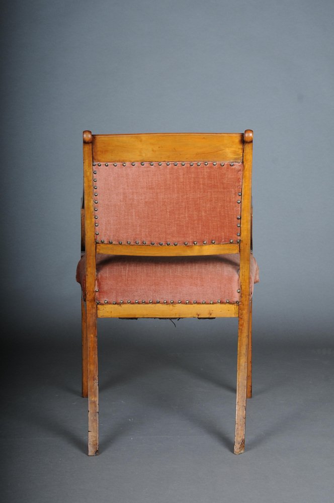 Biedermeier Armchair in Birch, 1840s