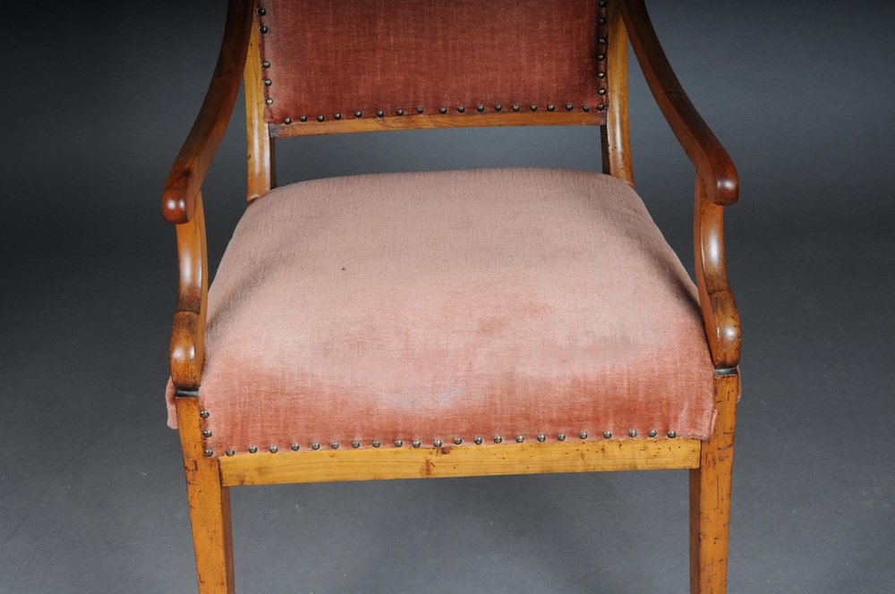 Biedermeier Armchair in Birch, 1840s