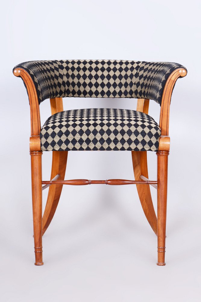 Biedermeier Armchair in Cherrywood and Ebony, Vienna, Austria, 1820s