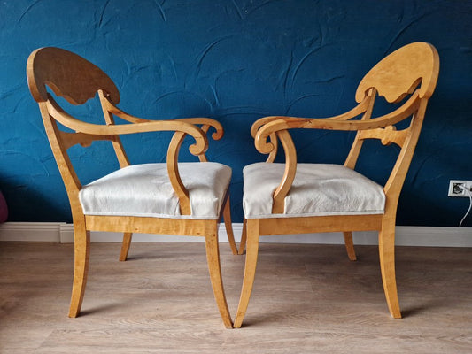 Biedermeier Armchairs, 1840s, Set of 2