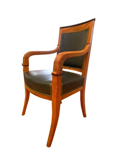 Biedermeier Armchairs in Cherry, Set of 2