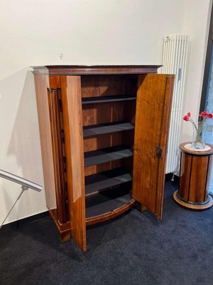 Biedermeier Armoire, Walnut Veneer, Full Columns, Austria/Vienna around 1825-NNB-1126601