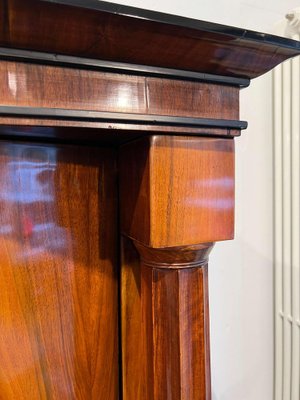 Biedermeier Armoire, Walnut Veneer, Full Columns, Austria/Vienna around 1825-NNB-1126601