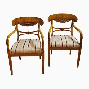 Biedermeier Armrest Chairs, Set of 2-ELB-1193934