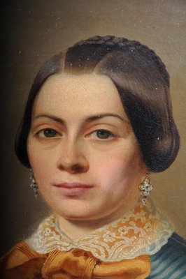 Biedermeier Artist, Lady's Portrait, 19th Century, Oil on Canvas, Framed-FLW-1402251