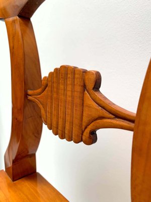 Biedermeier Board Chairs, Cherry Veneer and Mesh, Vienna, 1830s, Set of 6-NNB-588252