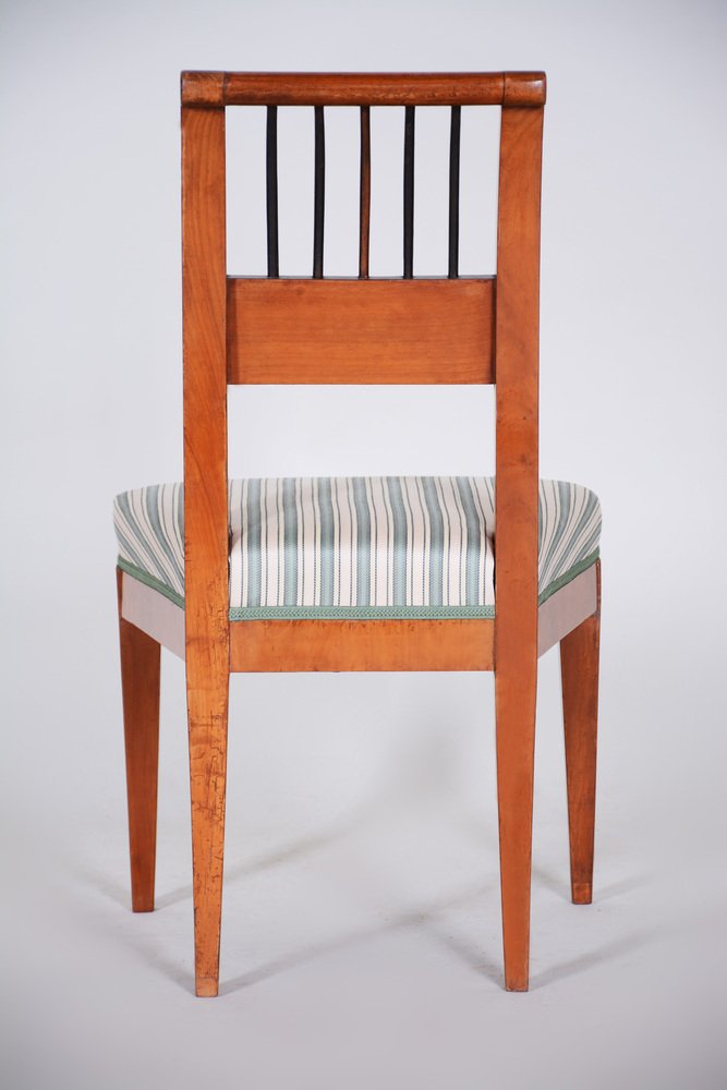 Biedermeier Chair in Cherry Tree &New Upholstery, Czech, 1820s