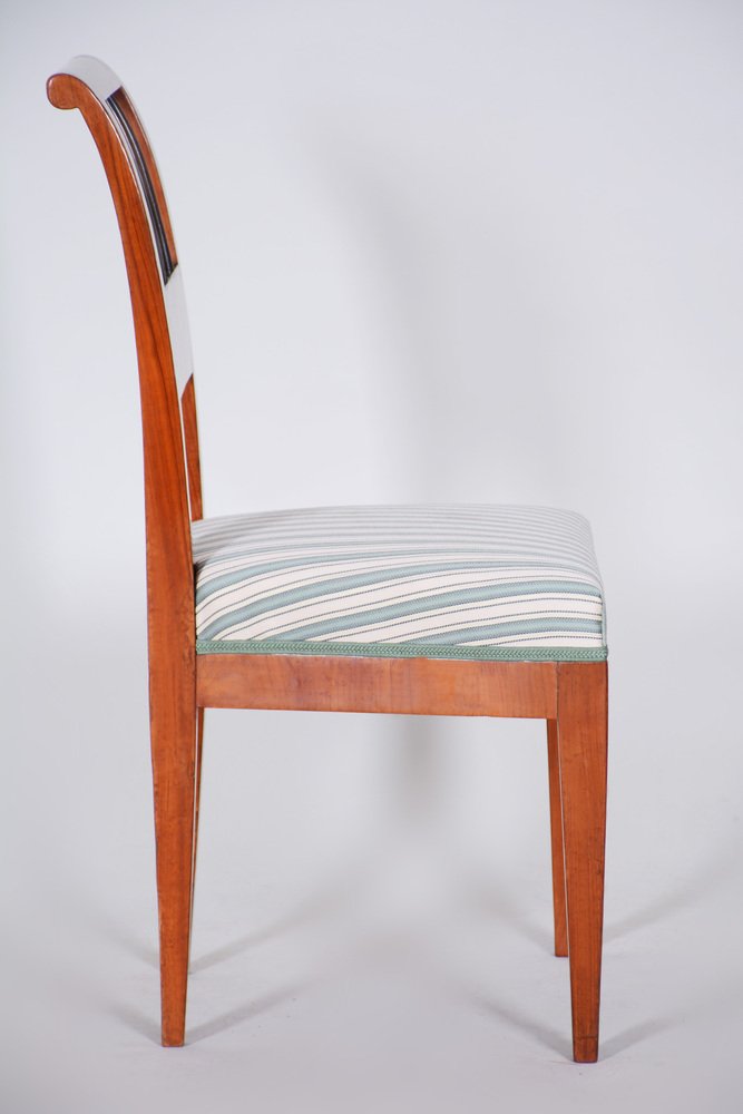 Biedermeier Chair in Cherry Tree &New Upholstery, Czech, 1820s