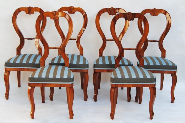 Biedermeier Chairs in Cherry-Tree, Czech, 1840s, Set of 6-WHY-1778048