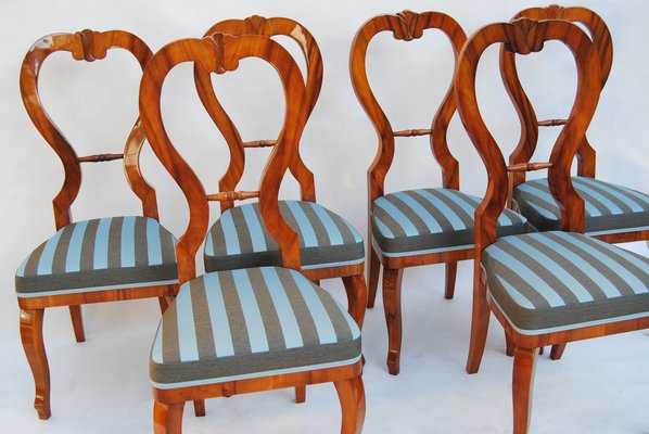 Biedermeier Chairs in Cherry-Tree, Czech, 1840s, Set of 6-WHY-1778048