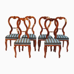 Biedermeier Chairs in Cherry-Tree, Czech, 1840s, Set of 6-WHY-1778048