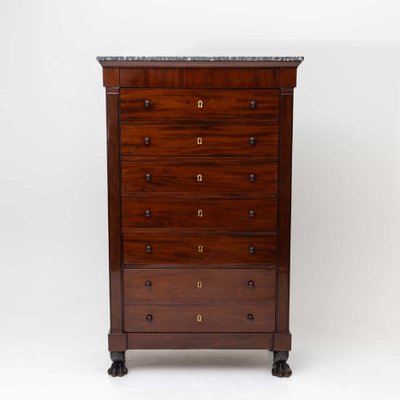 Biedermeier Chest of Drawers with Marble Plate, Early 19th Century-VEI-1766006