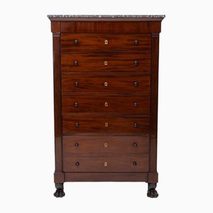 Biedermeier Chest of Drawers with Marble Plate, Early 19th Century-VEI-1766006