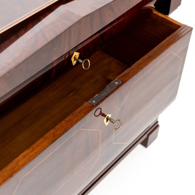 Biedermeier Chest of Drawers with Trumeau Mirror-VEI-1807150