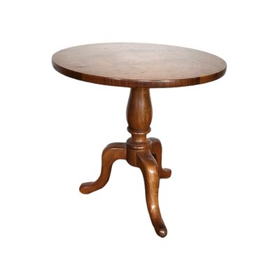 Biedermeier Circular Walnut Round Table, 1800s-TCS-1373161