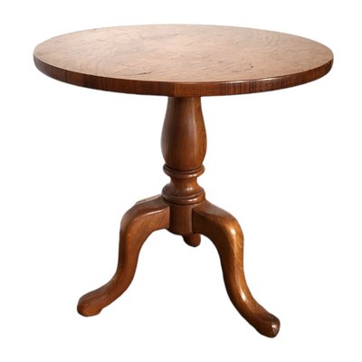 Biedermeier Circular Walnut Round Table, 1800s-TCS-1373161