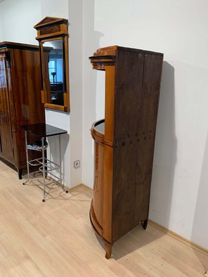 Biedermeier Corner Cabinet, Cherry Veneer, Ebony Inlay, South Germany circa 1820-NNB-1005706