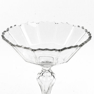 Biedermeier Crystal Bowl on Stand, 1800s-BKO-1799030