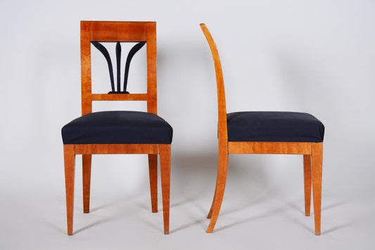 Biedermeier Czech Cherrywood Chairs, 1820s, Set of 2