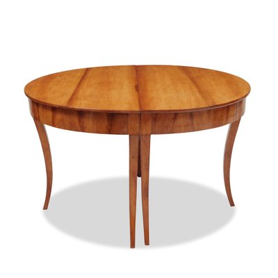 Biedermeier Demi Lune Consoles Converting Table in Cherry, 1820s, Set of 2-GCQ-1723767