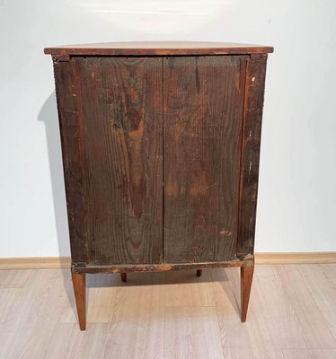 Biedermeier Demilune Half Cabinet, Cherrywood and Brass, France, circa 1810-NNB-810369