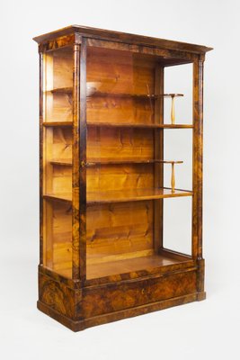 Biedermeier Display Cabinet in Walnut, 1820s-WHY-1768422