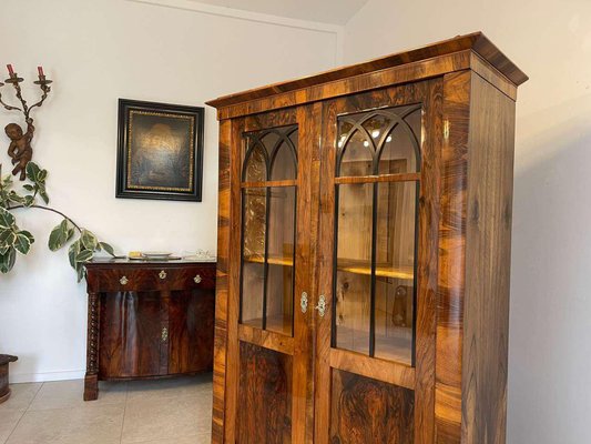 Biedermeier Display Cabinet in Walnut-PXE-2041663