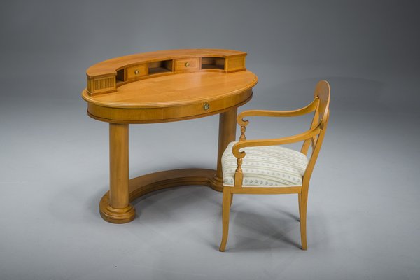 Biedermeier Dressing Table and Armchair from Selva, Italy, Set of 2-ZZH-1811084