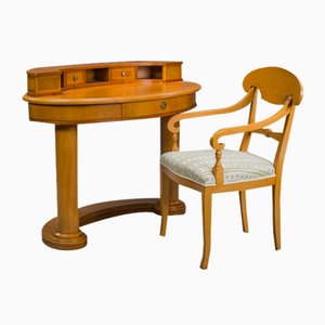 Biedermeier Dressing Table and Armchair from Selva, Italy, Set of 2-ZZH-1811084